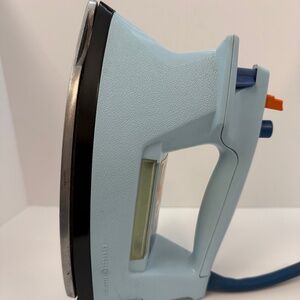 Vintage GE Light N Easy Iron Powder Sky Blue General Electric *Tested and HOT